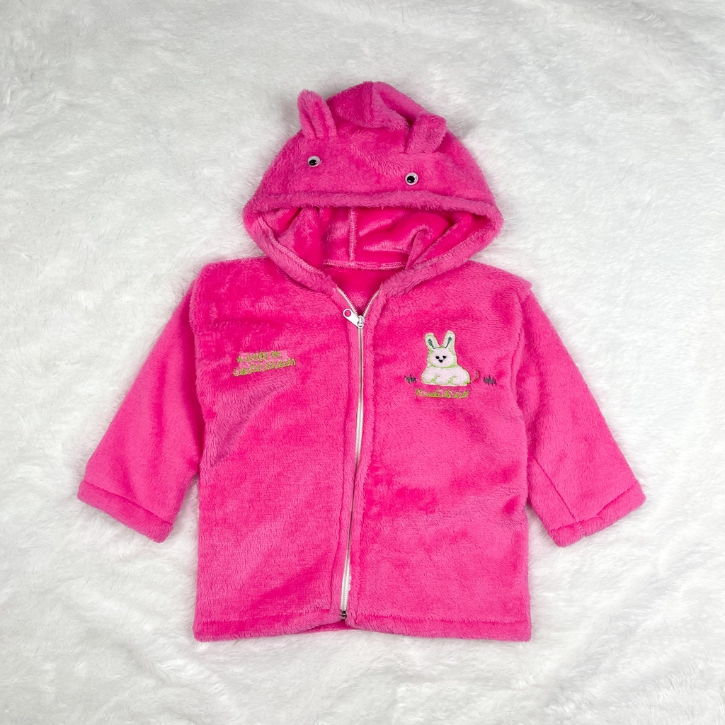 Jaket Bayi bulu sleting lembut nyaman berkualitas-1