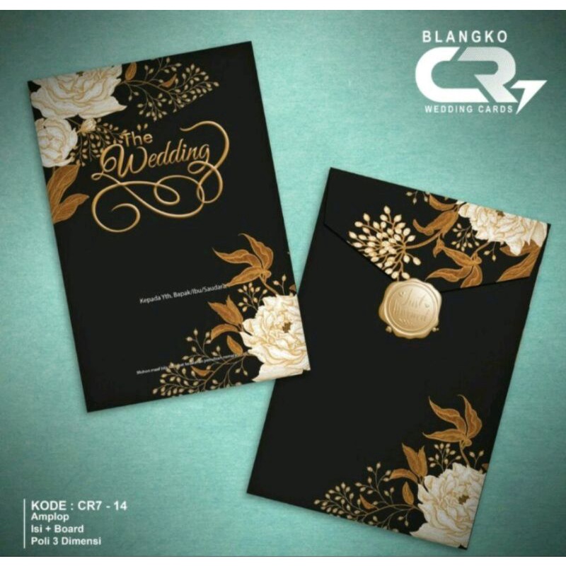 blangko kartu undangan CR7 14 (tanpa karton)