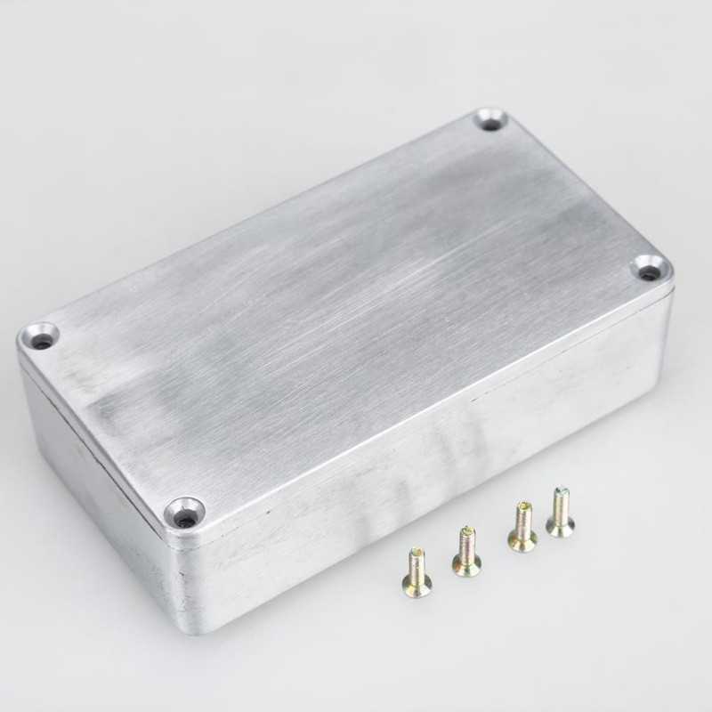 XFDZ Kotak Casing Aluminium Metal Stomp Pedal Efek Gitar - 1590BB-Silver