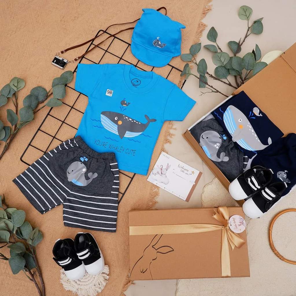 LIO036 Boys Baby Hampers 0-12 months/ Hampers bayi newborn/ Kado bayi/ baby boys gift set-Hawke Blue
