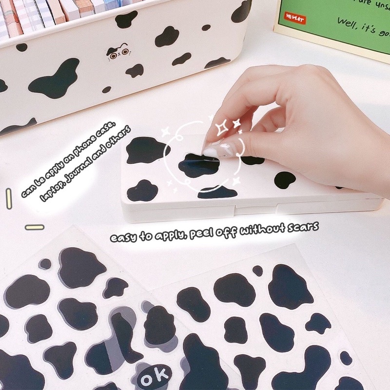 

YSB - 1 SHEET STICKER COW PATTERN / STIKER MOTIF SAPI / DIY PLANNER / DIARY