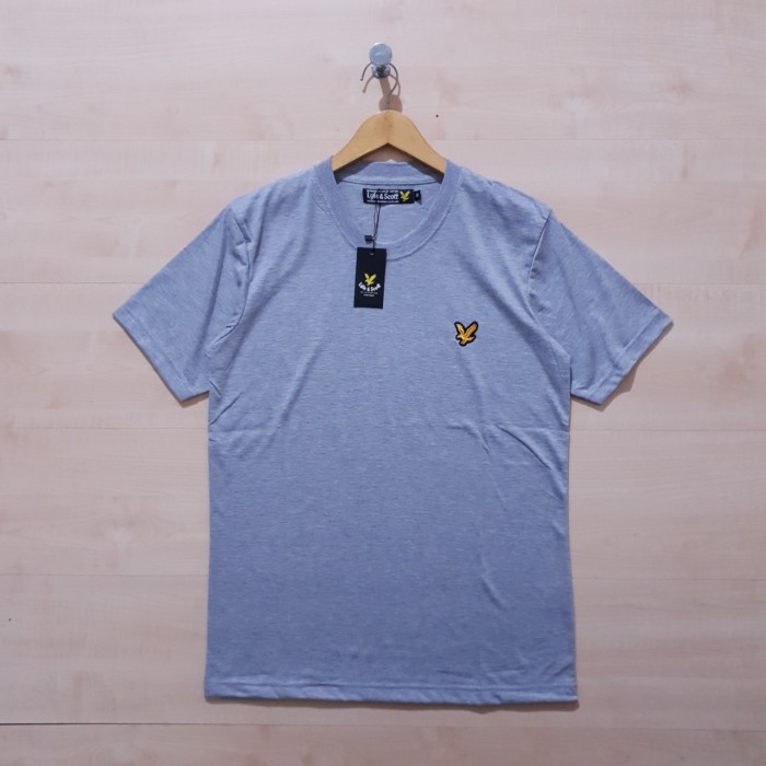 KAOS T SHIRT LYLE AND SCOTT LOGO TEE GREY - M
