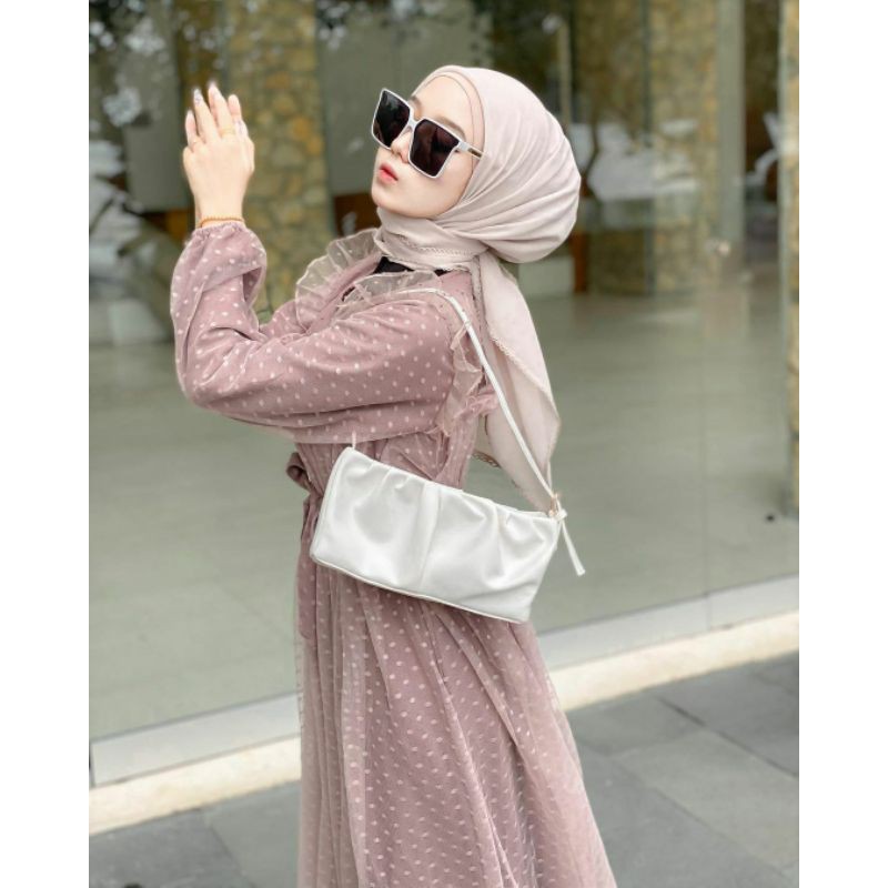 daisy dress tile dot premium dotty dress isyana dress gamis kondangan asmirandah nadhira