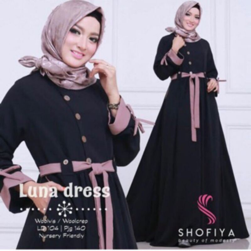 gamis luna dress/ gamis/baju/ murah/