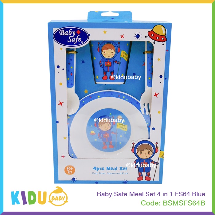 Baby Safe Meal Set 4 in 1 FS64 Perlengkapan Makan Bayi dan Anak Kidu Baby