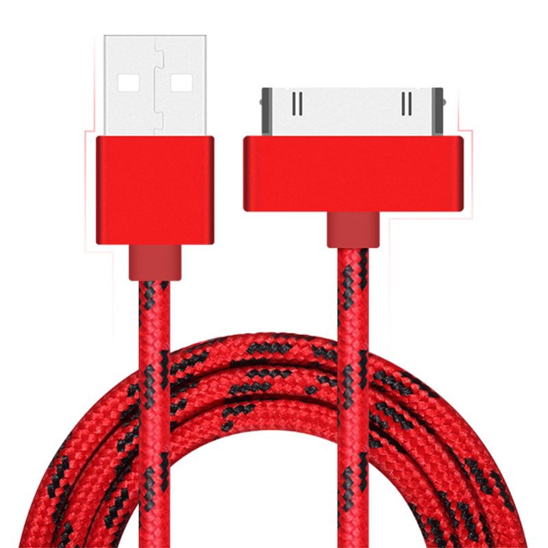 ❀ CRE Kabel Charger Data Sync USB Braided 1M Untuk iPhone 3G 4 4s iPad 2 3 4 iPod