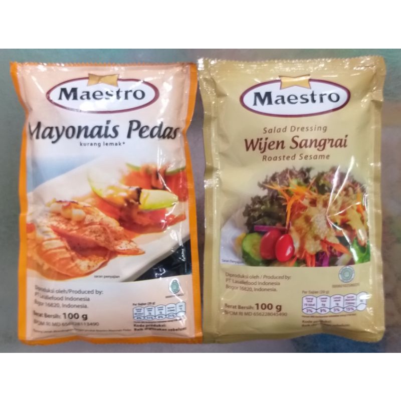 

KZ - maestro mayonais pedas & sallad dressing wijen sangrai 100g