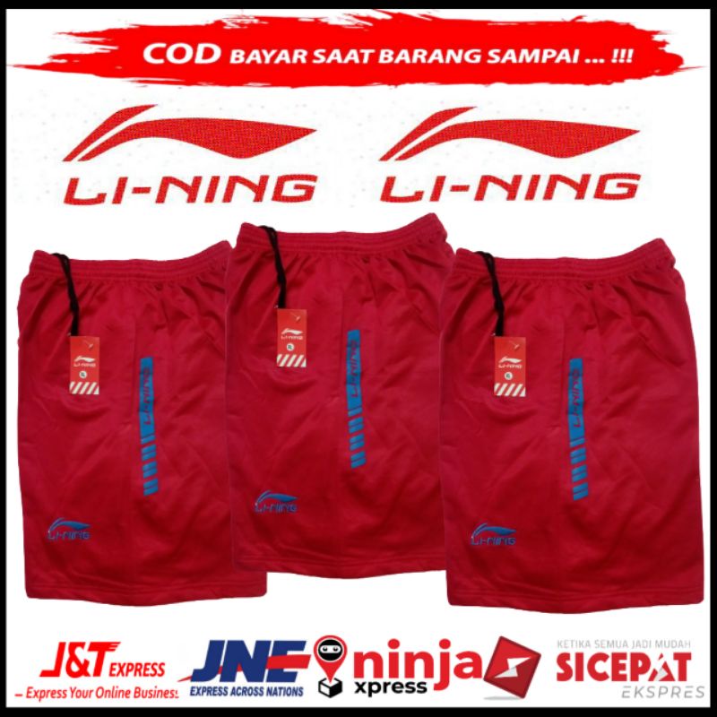 Celana Pendek Olahraga Badminton Bulutangkis Lining Celana Olahraga Pendek Pria Kolor Olahraga Tenis