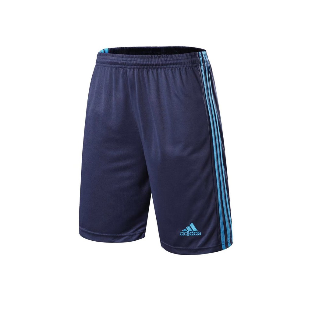 CELANA FUTSAL SEPAKBOLA  TRAINING RUNNING OLAHRAGA GYM GO IMPORT ADIDAS CLASSIC NAVY LIST BIRU MUDA