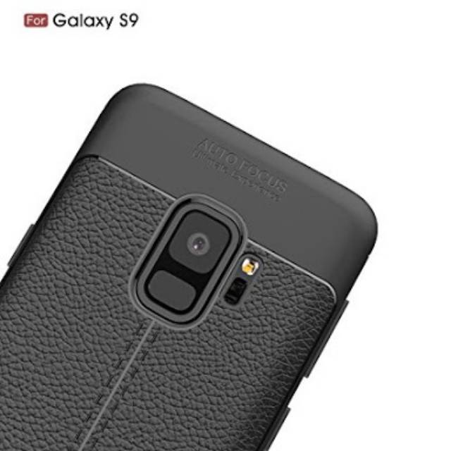 auto focus leather kulit jeruk texture Samsung S9 soft case cover