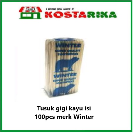 Tusuk gigi bamboo isi 100pcs merk Winter