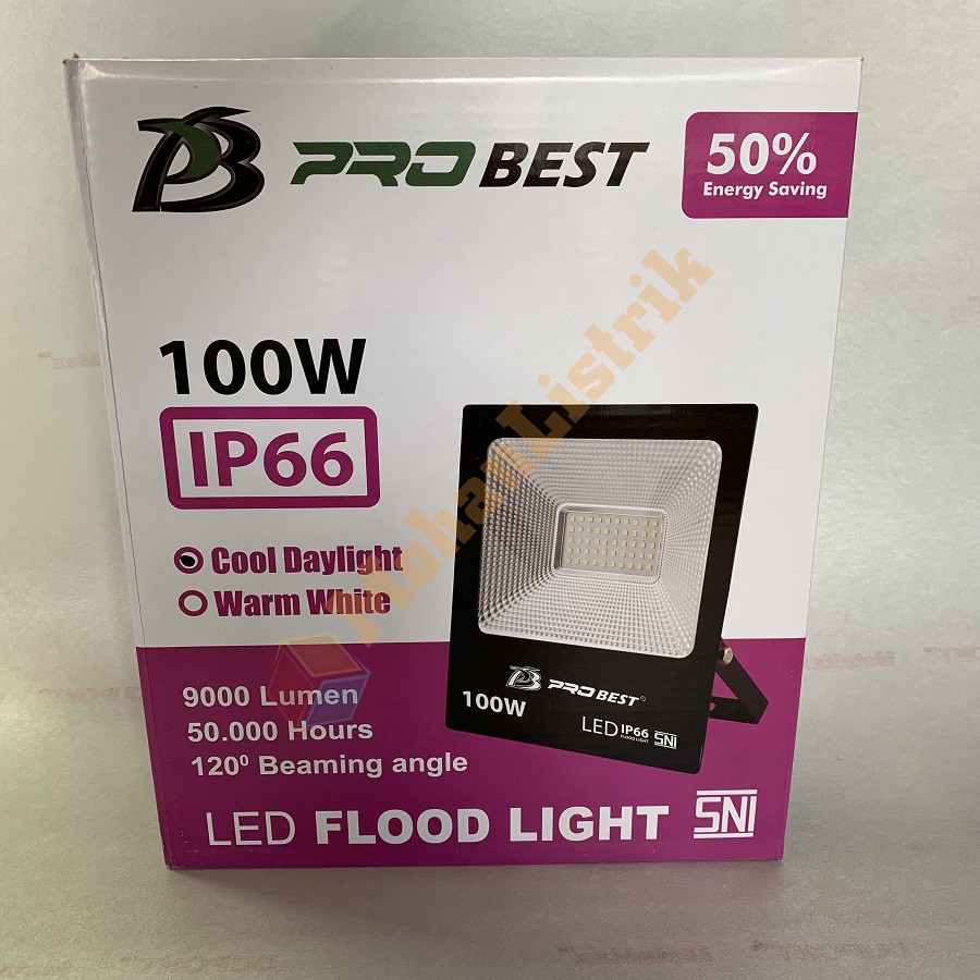 Lampu Sorot Tembak LED 100W 100Watt 100 Watt PROBEST ALITECO PUTIH