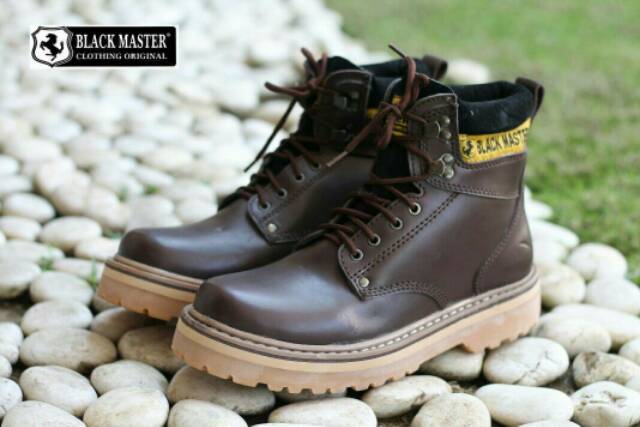 KULIT SAPI ASLI SEPATU BOOT FULL KULIT ASLI ! BLACKMASTER CAT