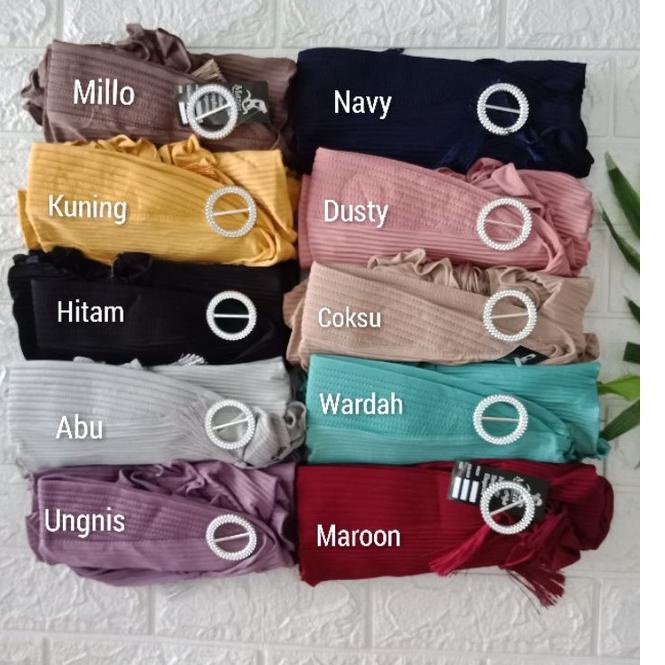 ㆇ JILBAB SEGITIGA INSTAN PLISKET PET GOTIK JAMBUL/BERGO PLISKET GOTIK/JILBAB REMPEL KRIWIL ORI MAZEA