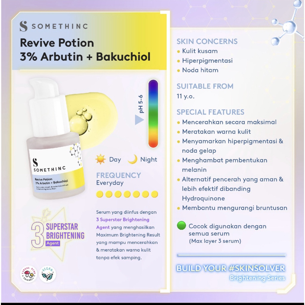 SOMETHINC Revive Potion 3% Arbutin + Bakuchiol Serum 20ml