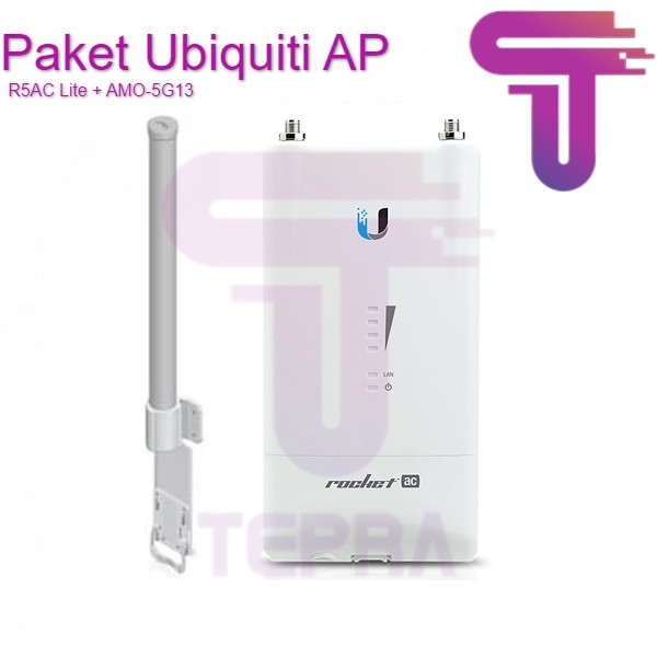 Paket Ubiquiti AP Rocket 5AC + Omni AMO-5G13 / R5AC Lite + AMO-5G13