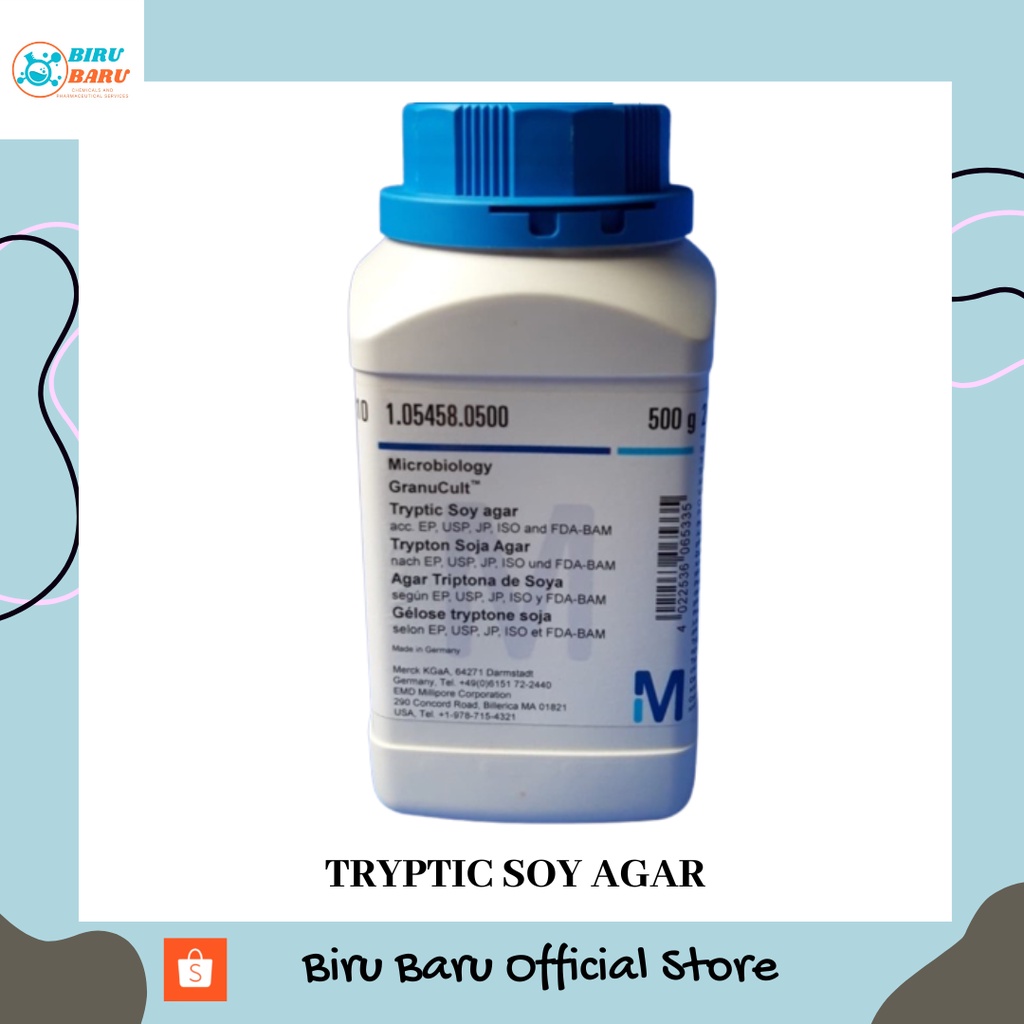 TRYPTIC SOY AGAR / TRIPTIK SOY AGAR 5 GRAM PRO ANALISA MERCK