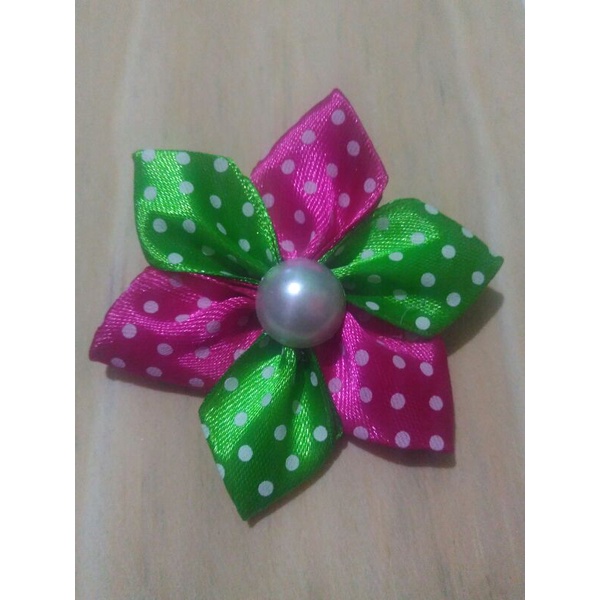 Bros jilbab bunga pita satin souvenir