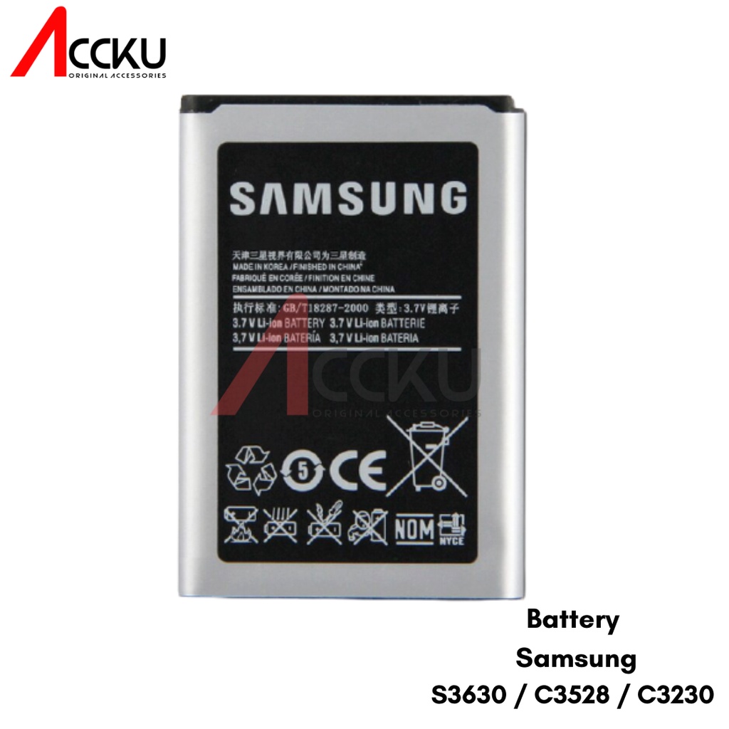 BATTERY / BATERAI SAMSUNG S3630 / C3528 / C3230 / C3752 / C3530 / C3630 ORI 99