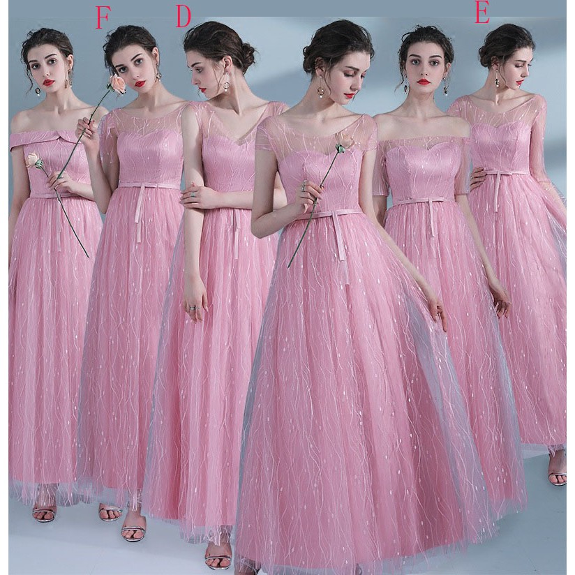 very pink bridesmaid dress