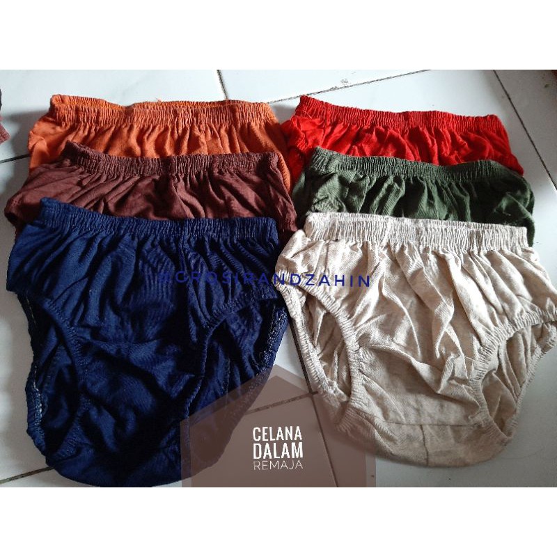 12pcs celanadalam remaja junior cowok/cd anak laki katun adem smp/celana dalam anak tanggung katun