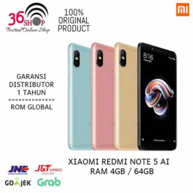 Xiaomi Redmi Note 5 Pro Ram 4GB internal 64GB