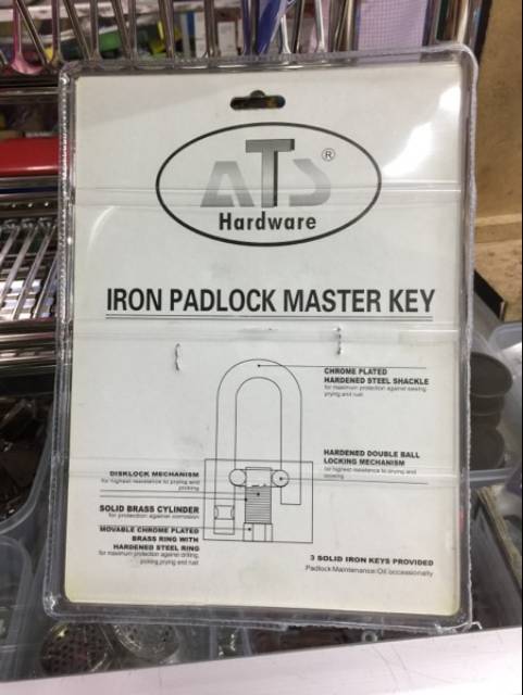 Gembok Masterkey Master Key ATS - 40mm x 3pcs