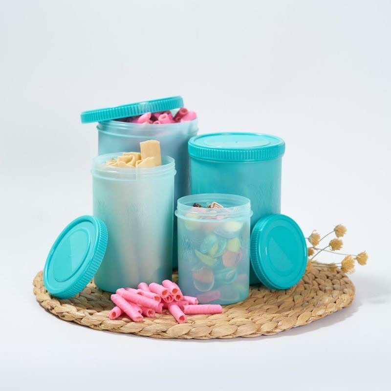 TOPLES BULAT/TEMPAT PENYIMPANAN KUE KERING/TEMPAT SNACK /SET 4PCS MURAH!