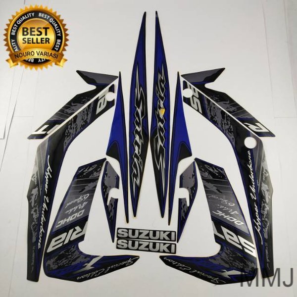 Sticker striping suzuki satria fu f 150 2012 2013 barong se biru ready stock