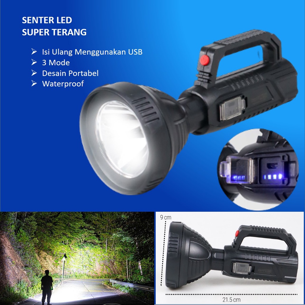 D5 Senter LED Cas Mini Jarak Jauh Super Terang SWAT GZLIDY Senter LED Multifungsi Super Bright Recha