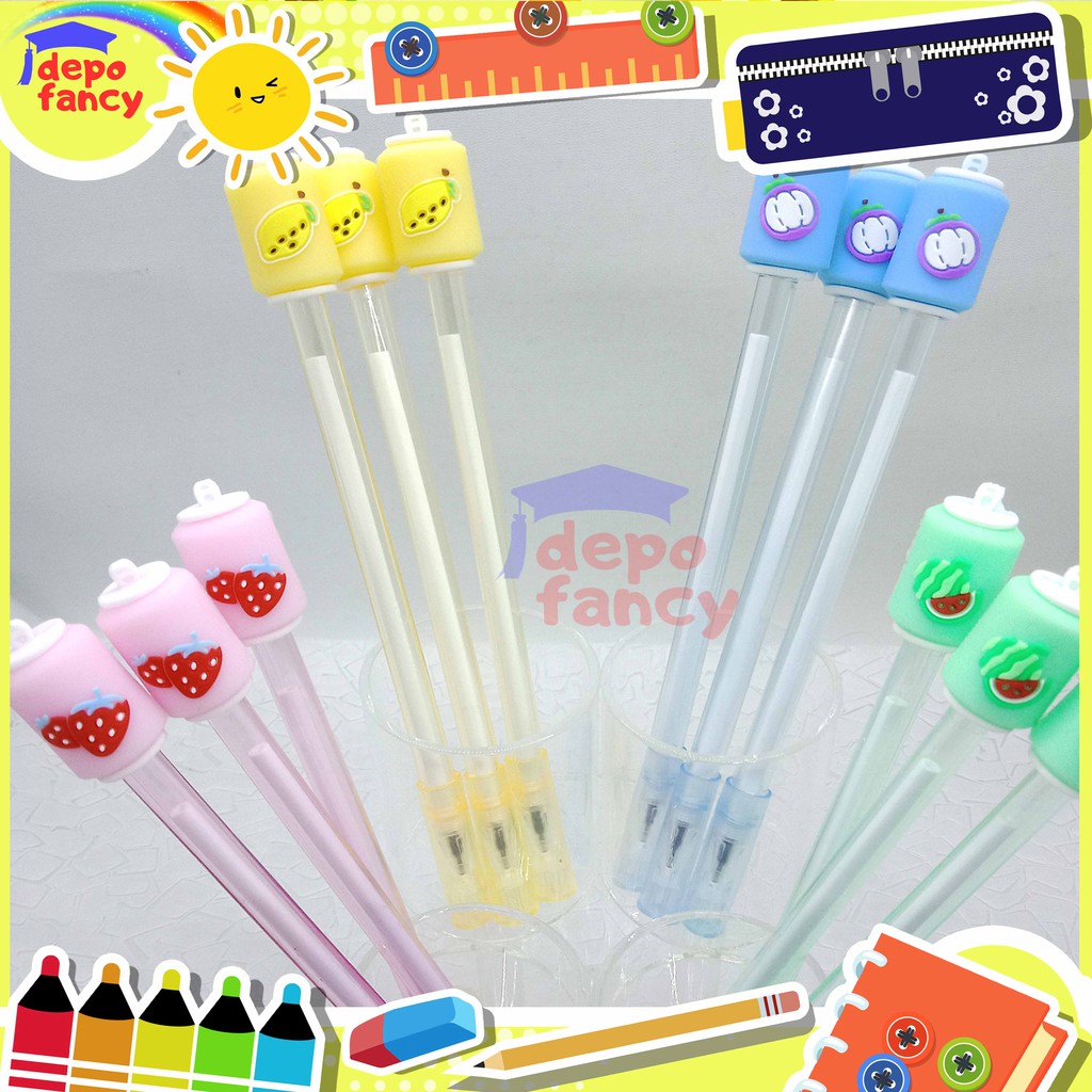 

Gel Pen Soft Drink / Pen / Bulpoint / Bulpen / Pulpen / Pen / Alat Tulis