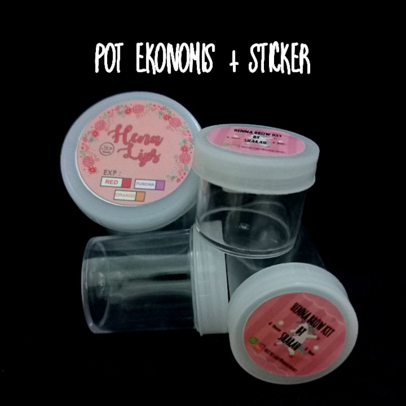 POT EKONOMIS + STICKER PRODUK (Uk. 10 gr/20 gr/30 gr/50 gr )LEBIH HEMAT