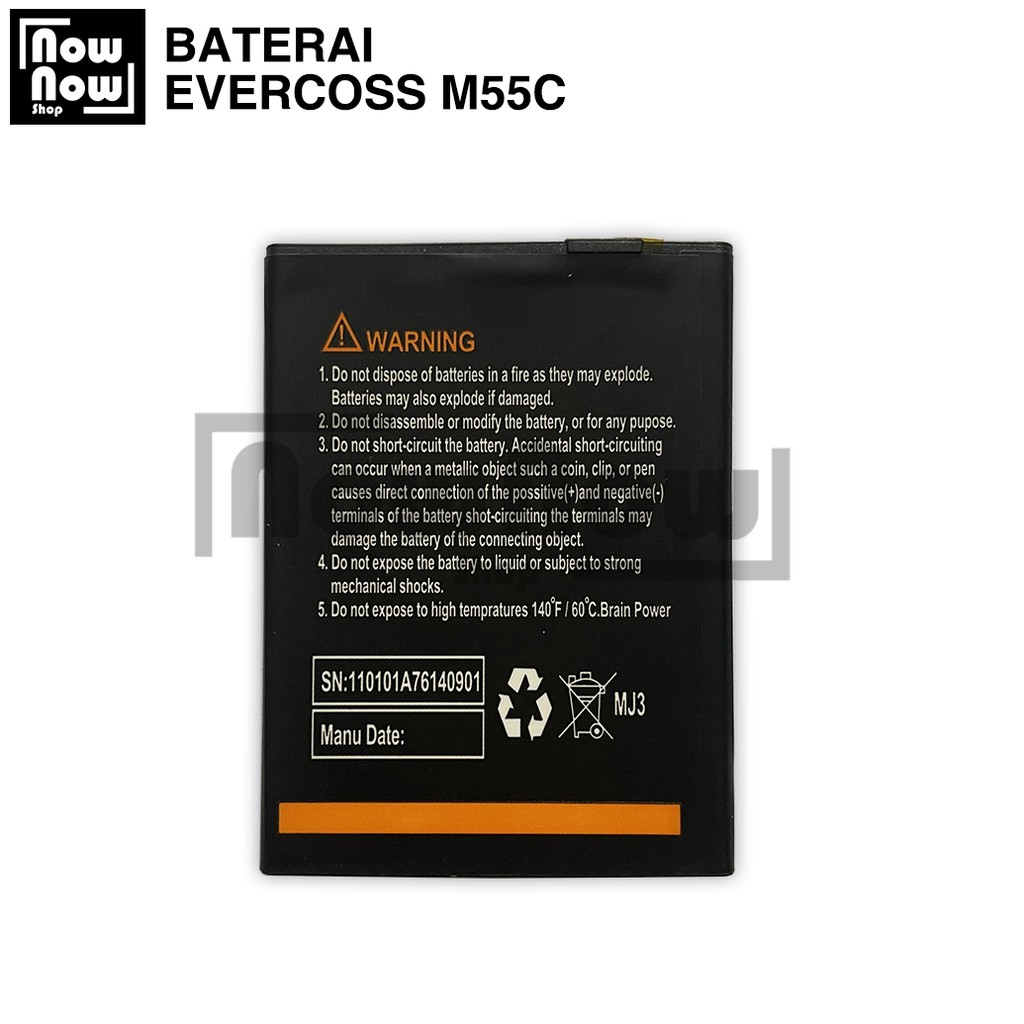 Baterai Evercoss M55C Xtream 2 Plus M55 Original Double Power Batre Batrai Battery HP Evercross Cross