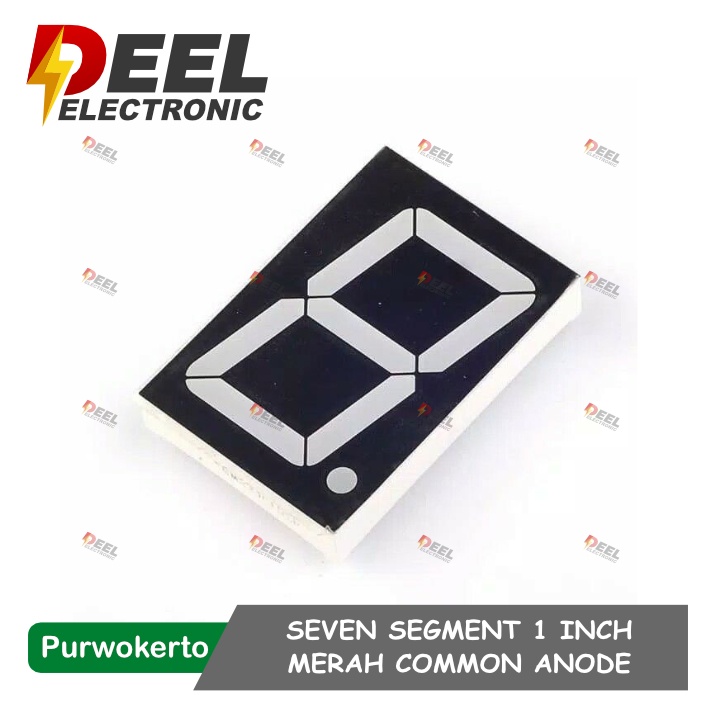 SEVEN SEGMENT 1 INCH RED COMMON ANODE MERAH 7 SEGMENT 1 DIGIT MERAH