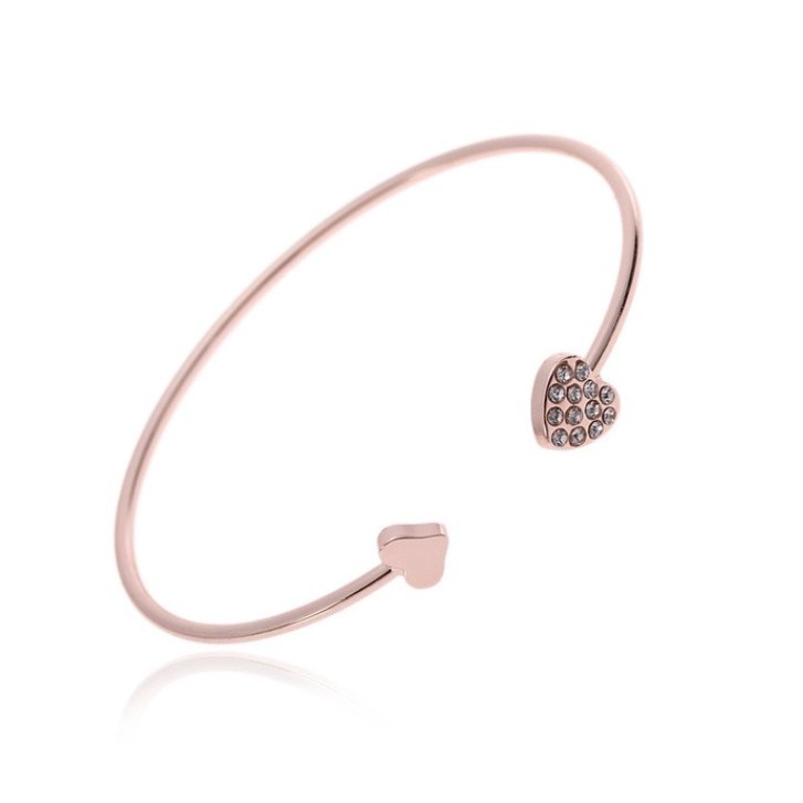 Gelang Wanita LOVE Open Cuff Korea Titanium Alloy Aksesoris Fashion Korea Women Bangle Bisa untuk Pria