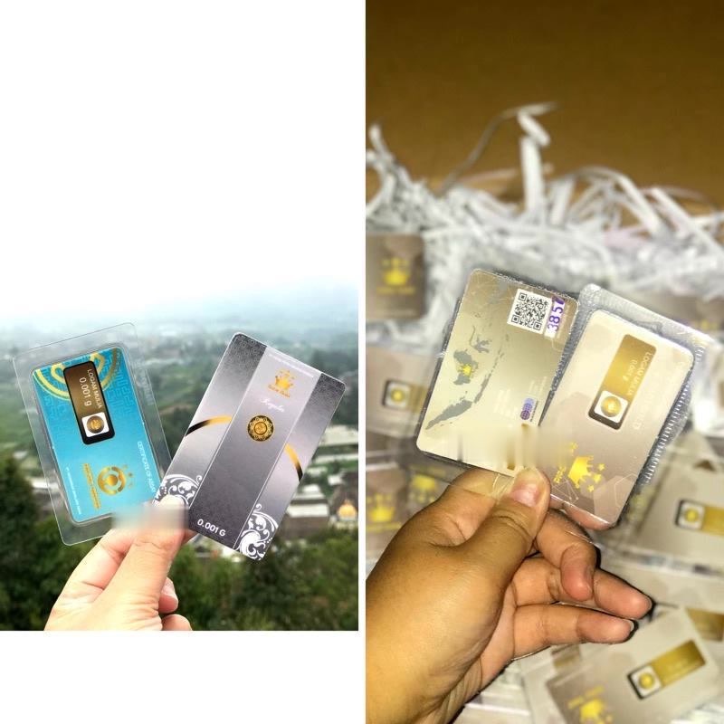 Emas dijamin ASLI ORIGINAL mini babygold 0,001 gram logam mulia Antam 24K Souvenir Pernikahan Mewah baby gold