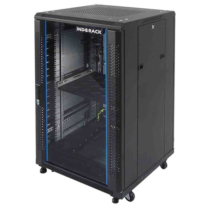 Indorack IR6020G Standing Close Rack 19&quot; 20U Glass Door Depth 600mm STANDING CLOSE RACK 20U