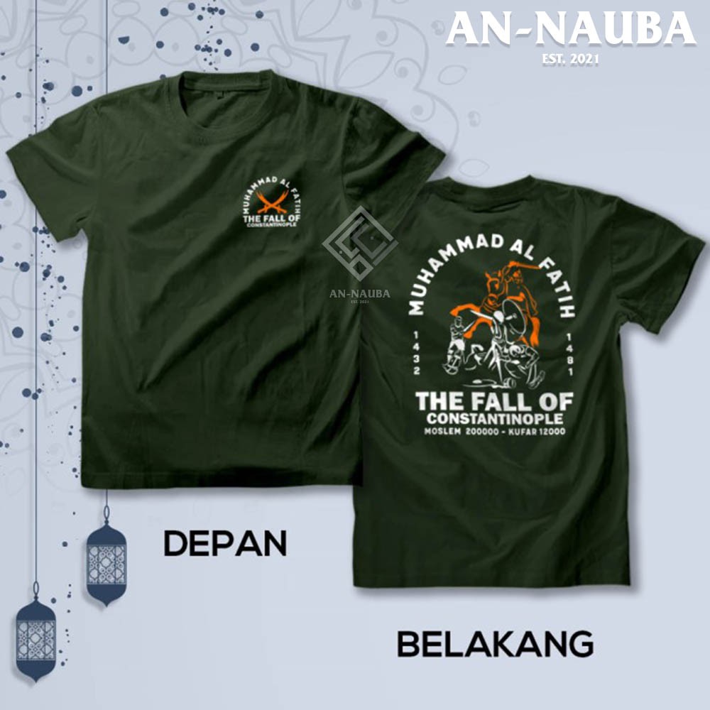 Kaos Dakwah Islami Sahabat Nabi / MUHAMMAD AL FATIH TSHIRT / Baju Distro Santri Muslim [AN-6341]-2