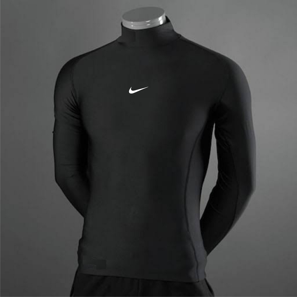 Baselayer Manset pria wanita Turtle Neck