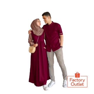 R.A - FAREL COUPLE Fashion Muslim Baju Pasangan Kondangan TERLARIS FANELA CP farah.samawa