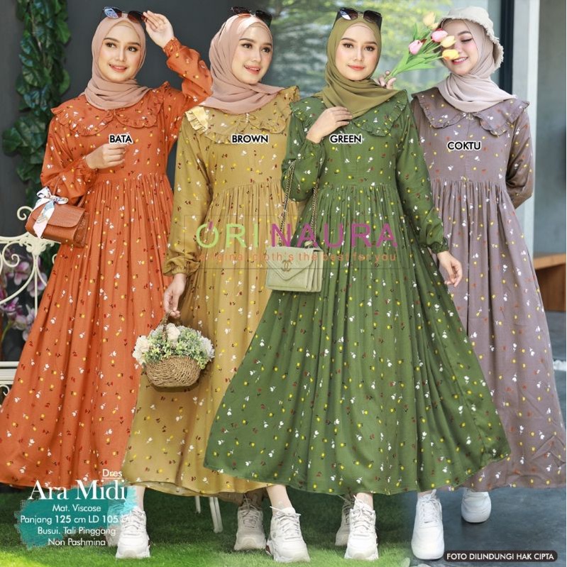 Ara Midi Dress By Ori Naura