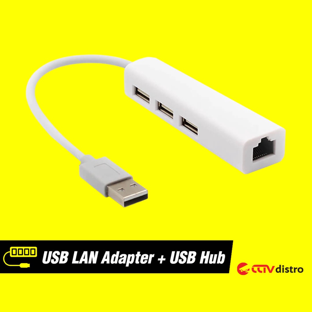 USB 2.0 to LAN RJ45 Fast Ethernet Network Adapter Converter Card with USB Hub 3 Port