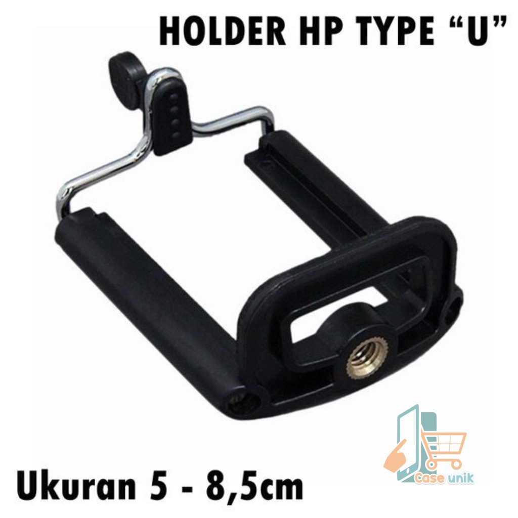 RT39 DUDUKAN HOLDER TARIK U TRIPOD MEDIUM JEPIT CLAMP BRACKET HANDPHONE HP UNIVERSAL CS3629