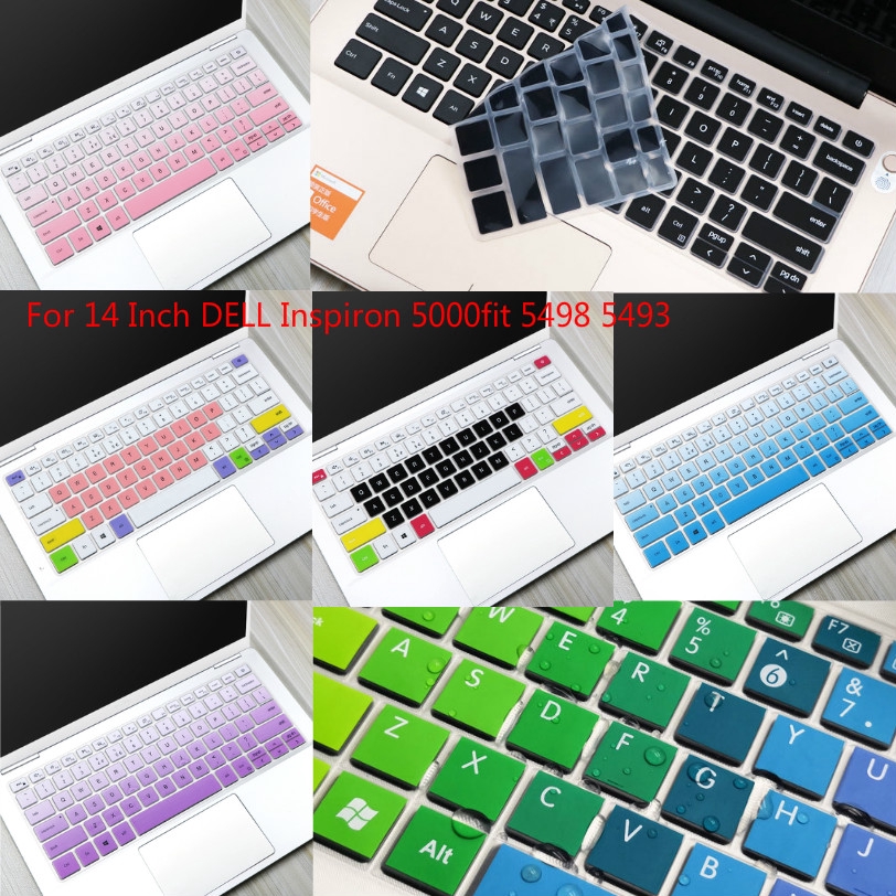 Cover Pelindung Keyboard Bahan Silikon Ultra Tipis Untuk Dell Inspiron 5000 Fit 5498 5493 14 Inci