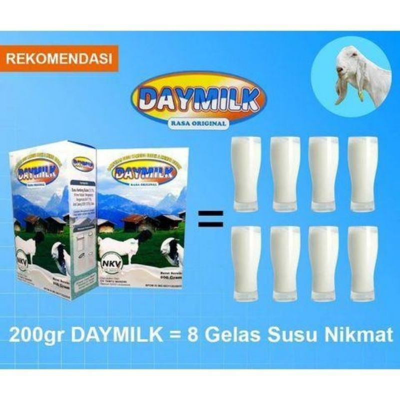 

Daymilk Susu Kambing Etawa/day milk susu kambing asli Halal Bpom 200gram