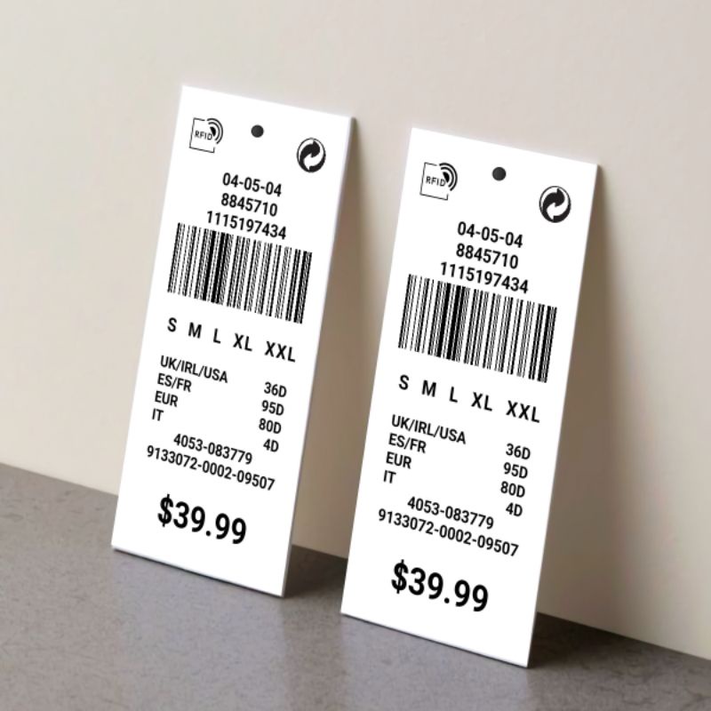 

hangtag label baju 4x9 barcode atas 100 pcs hang tag hantag handtag handstag hentek price tag lebel merek baju label baju ready stok