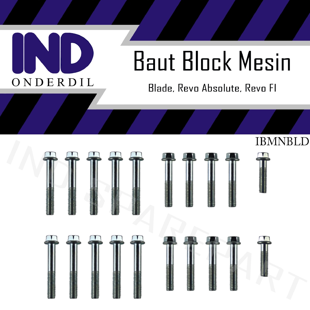 Baut-Baud Block-Blok Mesin-Crankcase Kiri-Kanan Revo Absolute-FI-Fit-X