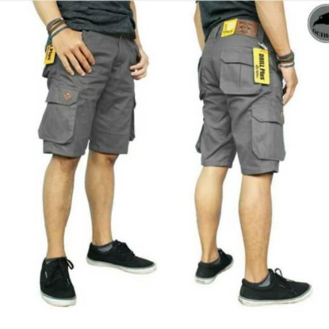 Celana Pendek Kargo doreng Ukuran 27 - 38 / Pdl / Gunung / Short Cargo army