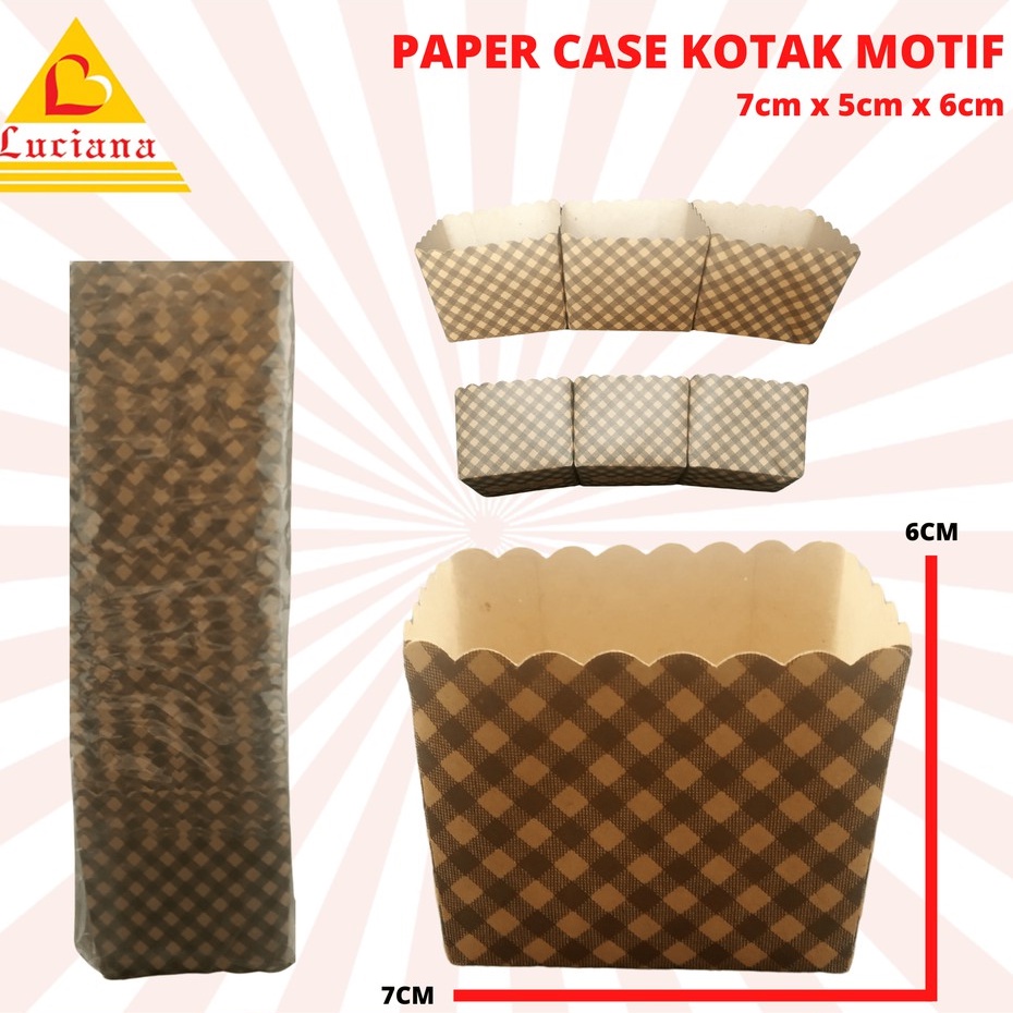 PAPER CASE ROTI ( CUP MUFFIN KOTAK ) KERTAS BAKING BLUDER BRUDER FORA SQUARE 65X50