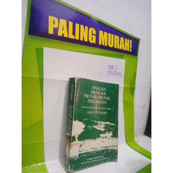 Buku Analisa ekonomi Proyek Proyek Pertanian